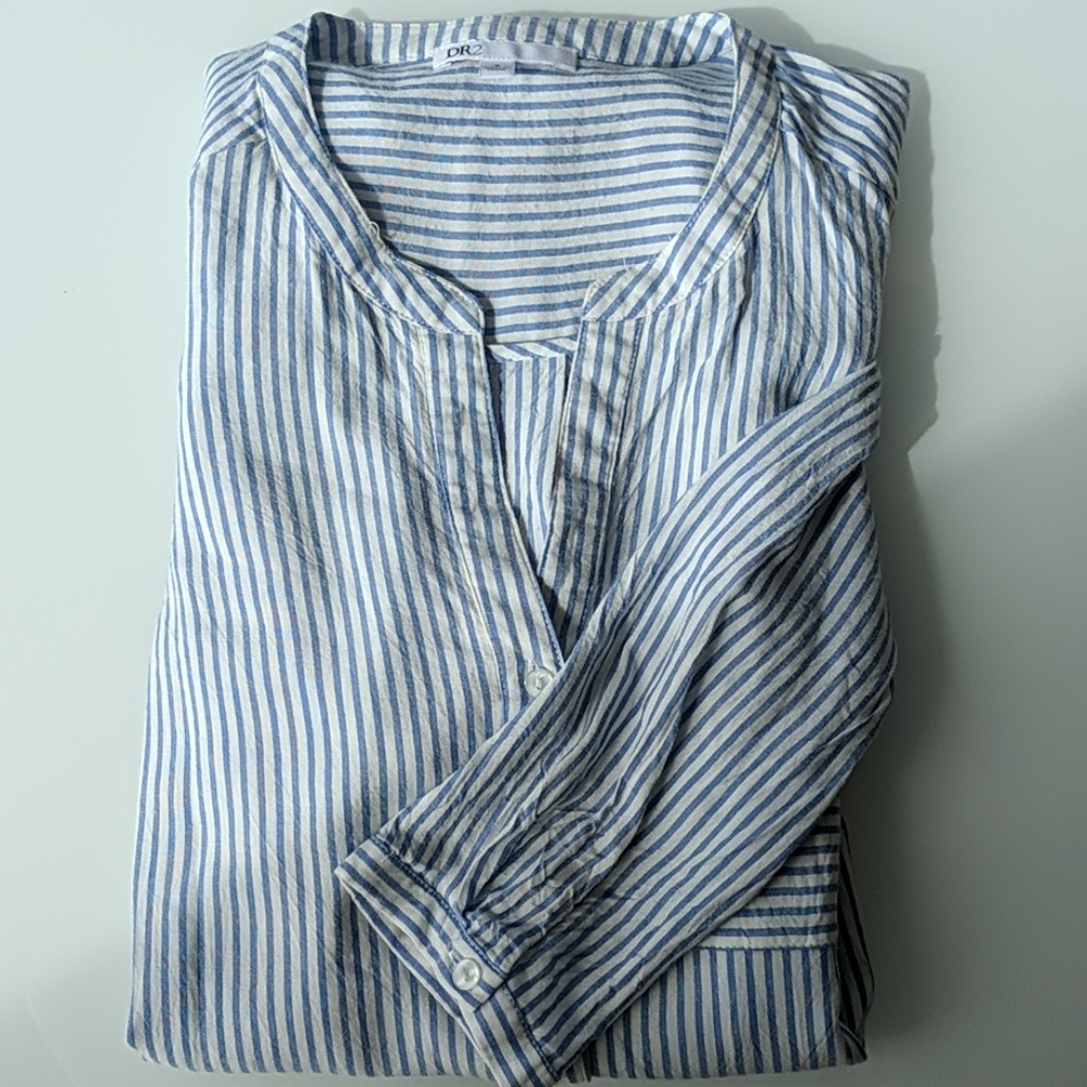 Blue and white stripe tunic